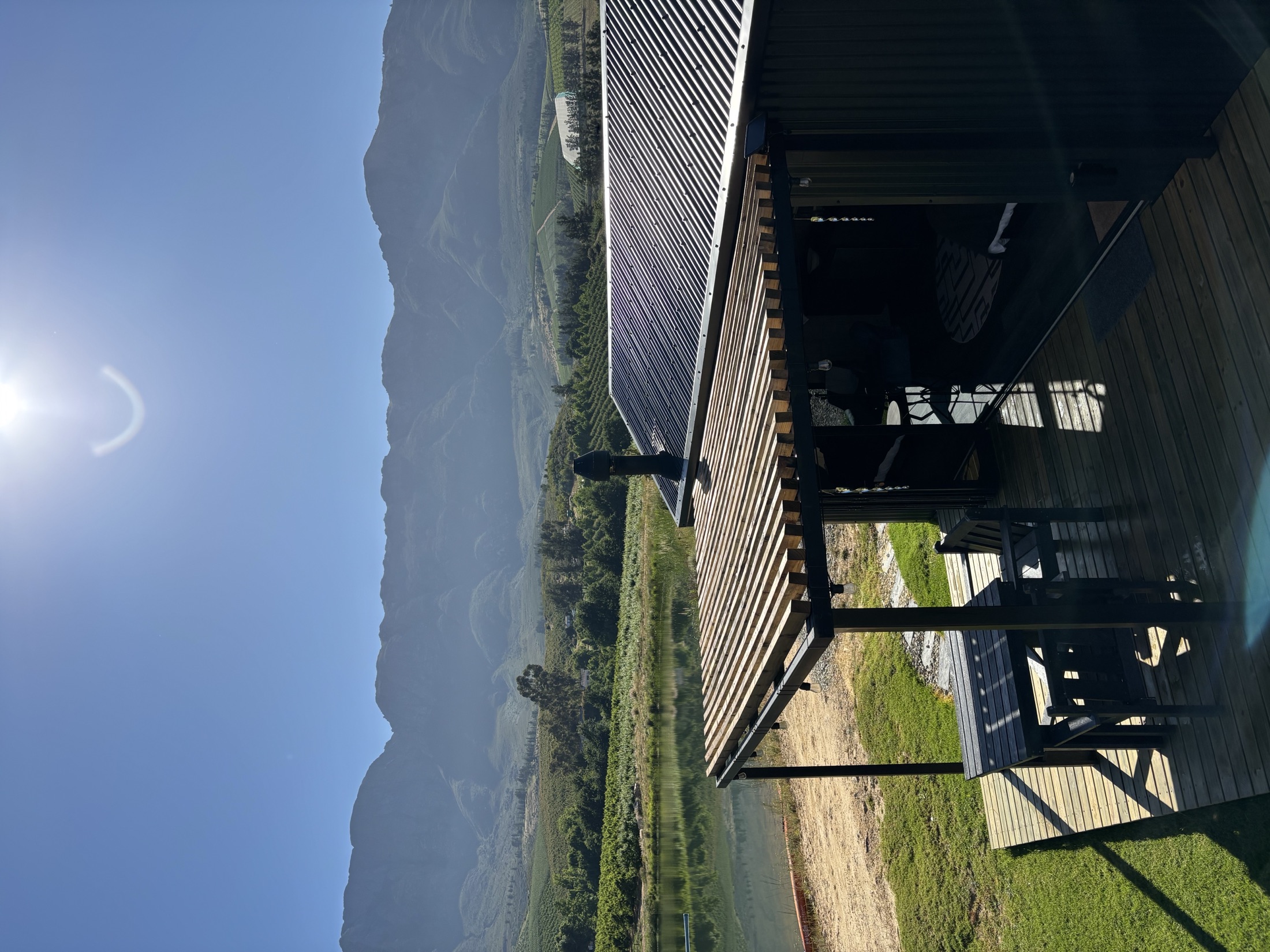 Expansive view from the deck of Werda Cabin